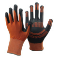 NMSAFETY nylon y spandex trabajo mano guantes de protección con puntos